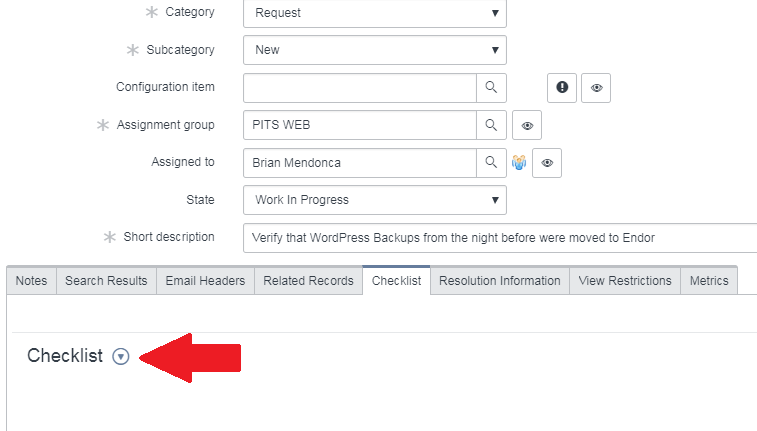 How do I use Checklists in ServiceNow tickets? - ServiceHub