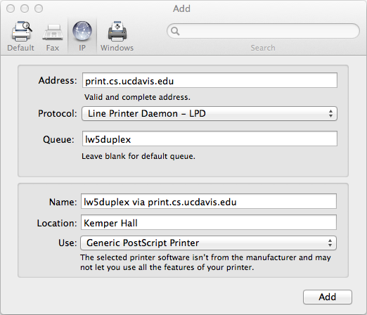How do I up a Mac to to LPR printer? - ServiceHub