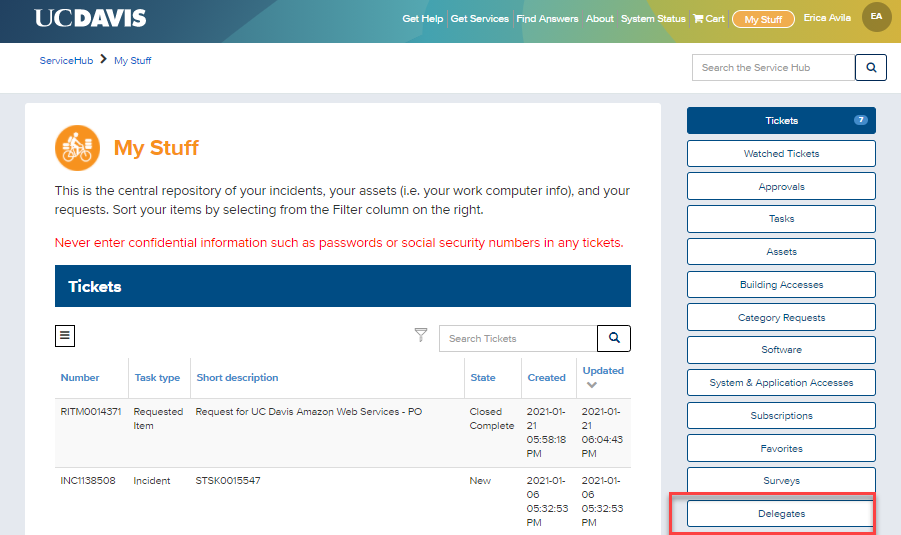 ServiceNow Service Delegation - ServiceHub