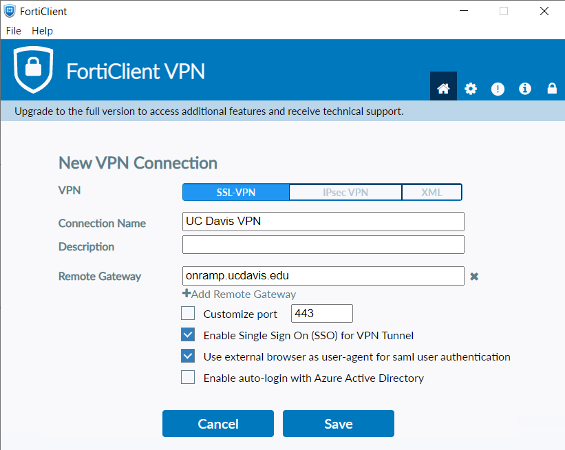 Getting started with the new campus VPN - ServiceHub